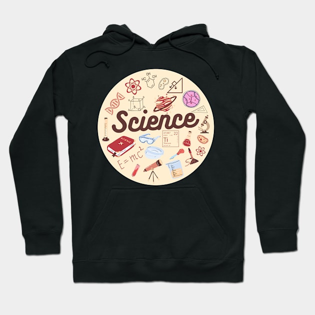 Science Physics Maths Biology Chemistry Illustration, Shapes & Formula Hoodie by labstud